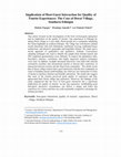 Research paper thumbnail of Implication of Host-Guest Interaction for Quality of Tourist Experiences: The Case of Dorzé Village, Southern Ethiopia