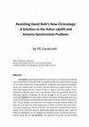 Research paper thumbnail of Revisiting the New Chronology of David Rohl : A solution to the Ashur-uballit and Amarna synchronism problem.