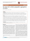 Research paper thumbnail of An exact test to detect geographic aggregations