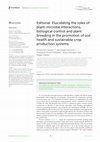 Research paper thumbnail of Editorial: Elucidating the roles of plant-microbe interactions, biological control and plant breeding in the promotion of soil health and sustainable crop production systems