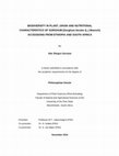 Research paper thumbnail of Biodiversity in plant, grain and nutritional characteristics of sorghum [Sorghum bicolor (L.) Moench] accessions from Ethiopia and South Africa