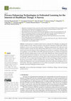 Research paper thumbnail of Privacy-Enhancing Technologies in Federated Learning for the Internet of Healthcare Things: A Survey