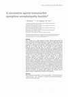 Research paper thumbnail of Is vaccination against transmissible spongiform encephalopathy feasible?