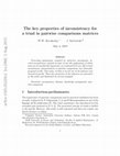 Research paper thumbnail of The key properties of inconsistency indicators for a triad in pairwise comparison matrices