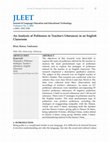 Research paper thumbnail of An Analysis of Politeness in Teacher's Utterances in an English Classroom