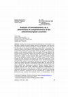 Research paper thumbnail of Analysis of innovativeness, as a determinant of competitiveness of the selected European countries