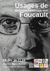 Research paper thumbnail of Conference - Usages de Foucault