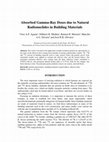 Research paper thumbnail of Absorbed Gamma-Ray Doses due to Natural Radionuclides in Building Materials