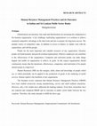 Research paper thumbnail of Human Resource Management Practices and its Outcomes in Indian and Sri Lankan Public Sector Banks