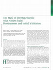 Research paper thumbnail of The State of Interdependence with Nature Scale: Development and Initial Validation