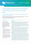 Research paper thumbnail of Fall prevention behaviour after participation in the Stepping On program: a pre–post study