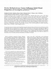 Research paper thumbnail of <i>Pectin Methylesterase</i> Genes Influence Solid Wood Properties of <i>Eucalyptus pilularis</i>