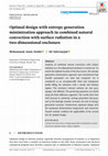 Research paper thumbnail of Optimal design with entropy generation minimization approach in combined natural convection with surface radiation in a two‐dimensional enclosure