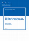 Research paper thumbnail of Body-Weight and Women's Hours of Work: More Evidence that Marriage Markets Matter