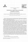 Research paper thumbnail of Introduction to special issue on household and gender economics