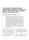 Research paper thumbnail of [Intravitreal triamcinolone acetonide treatment in diabetic macular edema]