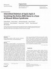 Research paper thumbnail of Interstitial Deletion of 2q22.2q22.3 Involving the Entire ZEB2 Gene in a Case of Mowat-Wilson Syndrome