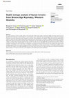 Research paper thumbnail of Stable isotope analysis of faunal remains from Bronze Age Kaymakçı, Western Anatolia