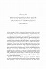 Research paper thumbnail of International communication research: Critical reflections and a new point of departure