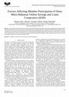 Research paper thumbnail of Factors Affecting Member Participation of Dana Mitra Makassar Online Savings and Loans Cooperative (KSP