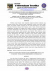 Research paper thumbnail of Pengaruh Pemberian Suplemen Yang Diproduksi Dengan Inokulan Cacing Tanah Dalam Ransum Terhadap Penampilan Itik Bali Umur 2-8 Minggu