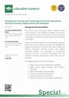 Research paper thumbnail of Call for paper: Special Issue "Teaching and Learning with Technology to Promote Educational Inclusion Processes: Opportunities and Challenges"