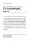 Research paper thumbnail of Migration of Ukrainian Nationals to Portugal: Changing Flows and the Critical Role of Social Networks