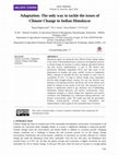 Research paper thumbnail of Adaptation- The only way to tackle climate change in Indian Himalayas