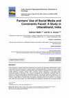 Research paper thumbnail of Farmers’ Use of Social Media and constraints- A study in Uttarakhand India