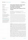 Research paper thumbnail of Association between short-term air pollution exposure and traumatic intracranial hemorrhage: pilot evidence from Taiwan