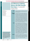 Research paper thumbnail of Sex Differences in Working Memory after Mild Traumatic Brain Injury: A Functional MR Imaging Study