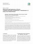 Research paper thumbnail of Ethical and Legal Implications of Elective Ventilation and Organ Transplantation: “Medicalization” of Dying versus Medical Mission