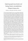 Research paper thumbnail of Explaining populist securitization and Rodrigo Duterte's anti-establishment Philippine foreign policy