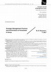 Research paper thumbnail of Strategic Management Practices and Performance of Parastatals in Kenya