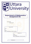 Research paper thumbnail of Uttara University Assignment Cover Page