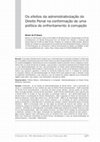 Research paper thumbnail of ´Os efeitos da administrativização do Direito Penal na conformação de uma política de enfrentamento à corrupção