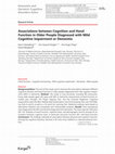 Research paper thumbnail of Associations between Cognition and Hand Function in Older People Diagnosed with Mild Cognitive Impairment or Dementia