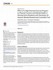 Research paper thumbnail of Effect of a high-intensity exercise program on physical function and mental health in nursing home residents with dementia: an assessor blinded randomized controlled trial