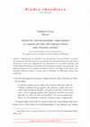 Research paper thumbnail of «Kannst du’s wohl mit geschloßnen Augen denken?». La semantica del vedere nelle traduzioni italiane della «Pentesilea» di Kleist