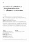 Research paper thumbnail of Determinants of Malaysian Undergraduate Nurses’ Occupational Commitment