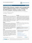 Research paper thumbnail of Relationships between irregular work arrangements and occupational injuries in EU 27. Findings from the fifth European working condition survey