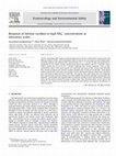 Research paper thumbnail of Response of Salvinia cucullata to high NH4+ concentrations at laboratory scales