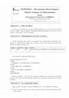 Research paper thumbnail of TD10 Documents électroniques M1 linguistique informatique