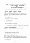 Research paper thumbnail of TD11 Documents électroniques M1 Linguistique informatique