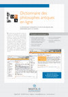 Research paper thumbnail of Dictionnaire Des Philosophes Antiques 1-3