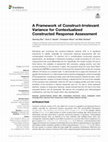 Research paper thumbnail of A Framework of Construct-Irrelevant Variance for Contextualized Constructed Response Assessment