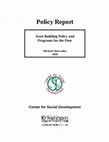 Research paper thumbnail of Asset Building Policy and Programs for the Poor