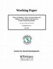 Research paper thumbnail of Effects of Mothers' Assets on Expectations and Children's Educational Achievement in Female-Headed Households