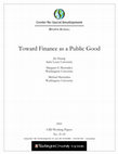 Research paper thumbnail of Toward Finance as a Public Good