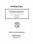 Research paper thumbnail of Welfare recipiency and savings outcomes in individual development accounts